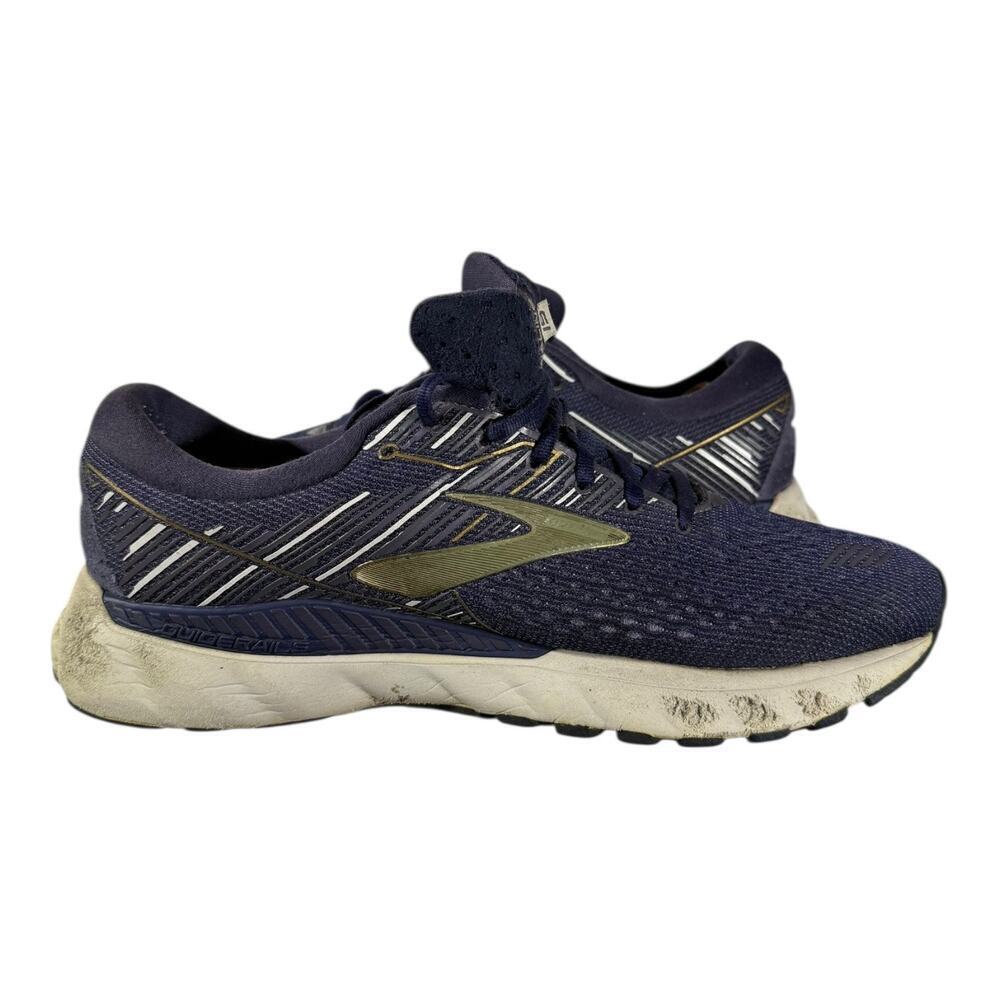 Brooks Adrenaline GTS 19 Men's Size 10.5 Running Sneakers Navy Gold - Picture 7 of 9